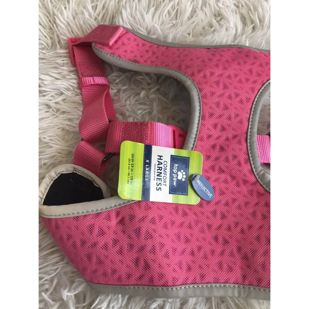 TOP PAW Hot Pink Reflective Comfort Dog Harness (EXTRA LARGE) (NEW)